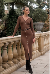 THE ARDEN KNIT BUTTON DRESS